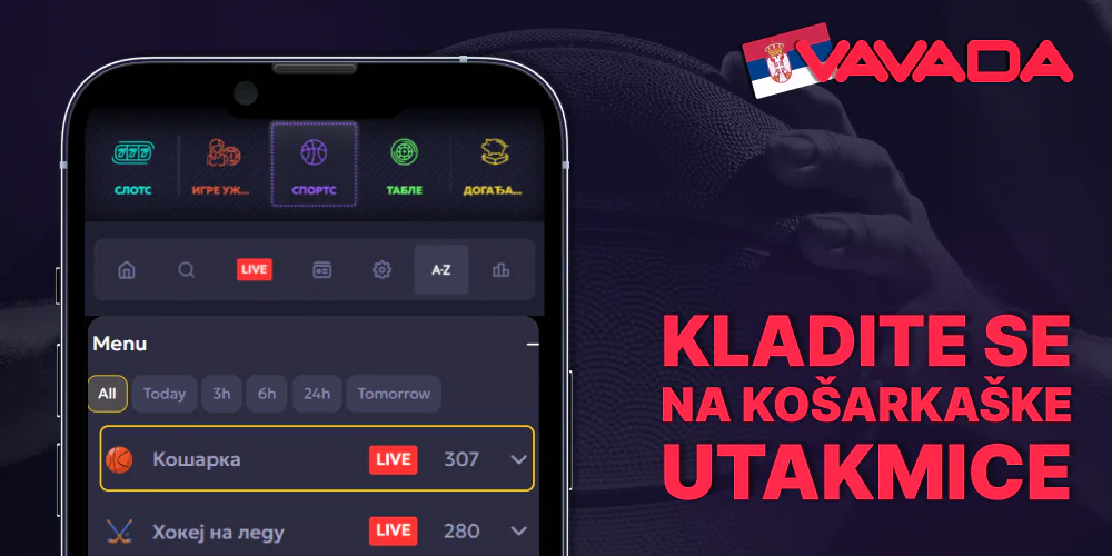 Stavite na košarkarske tekme v igralnici Vavada