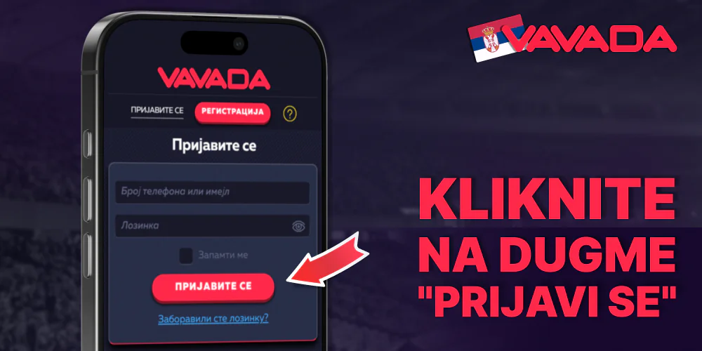 Kako se prijaviti v svoj račun na Vavada v Srbiji